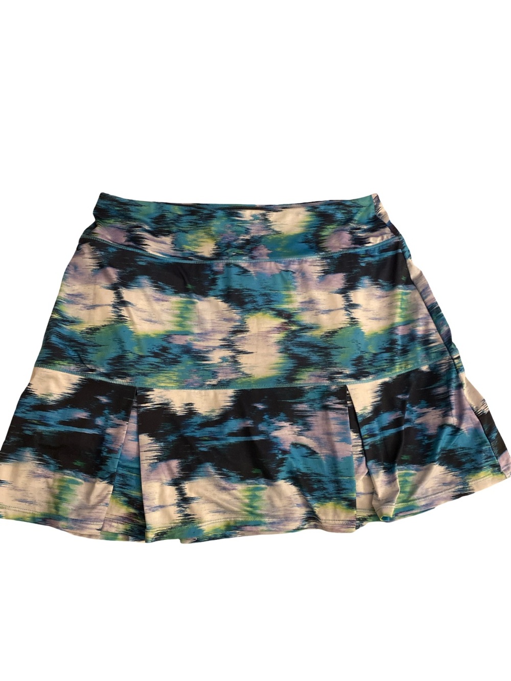 Reel Legends Blue Green Multicolor Skater Skirt